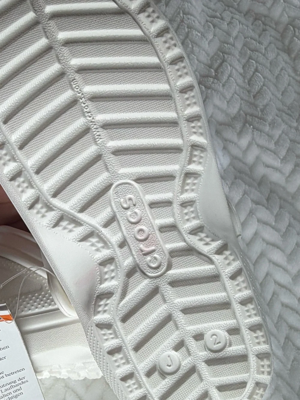 CROCS Kids Classic Lined Clog - White with Gray Lining